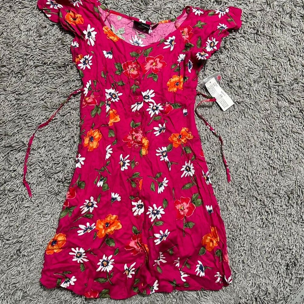 NWT 2000s Floral Button Up Mini dress Size M